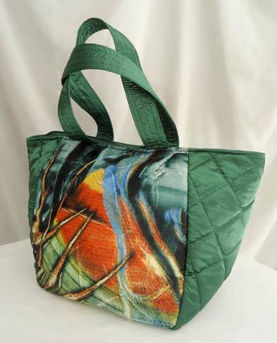 Bolsa grande de tecido estampado